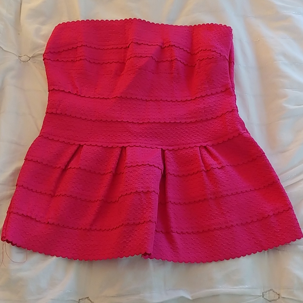 BRAND NEW Adorable Pink Peplum Shirt